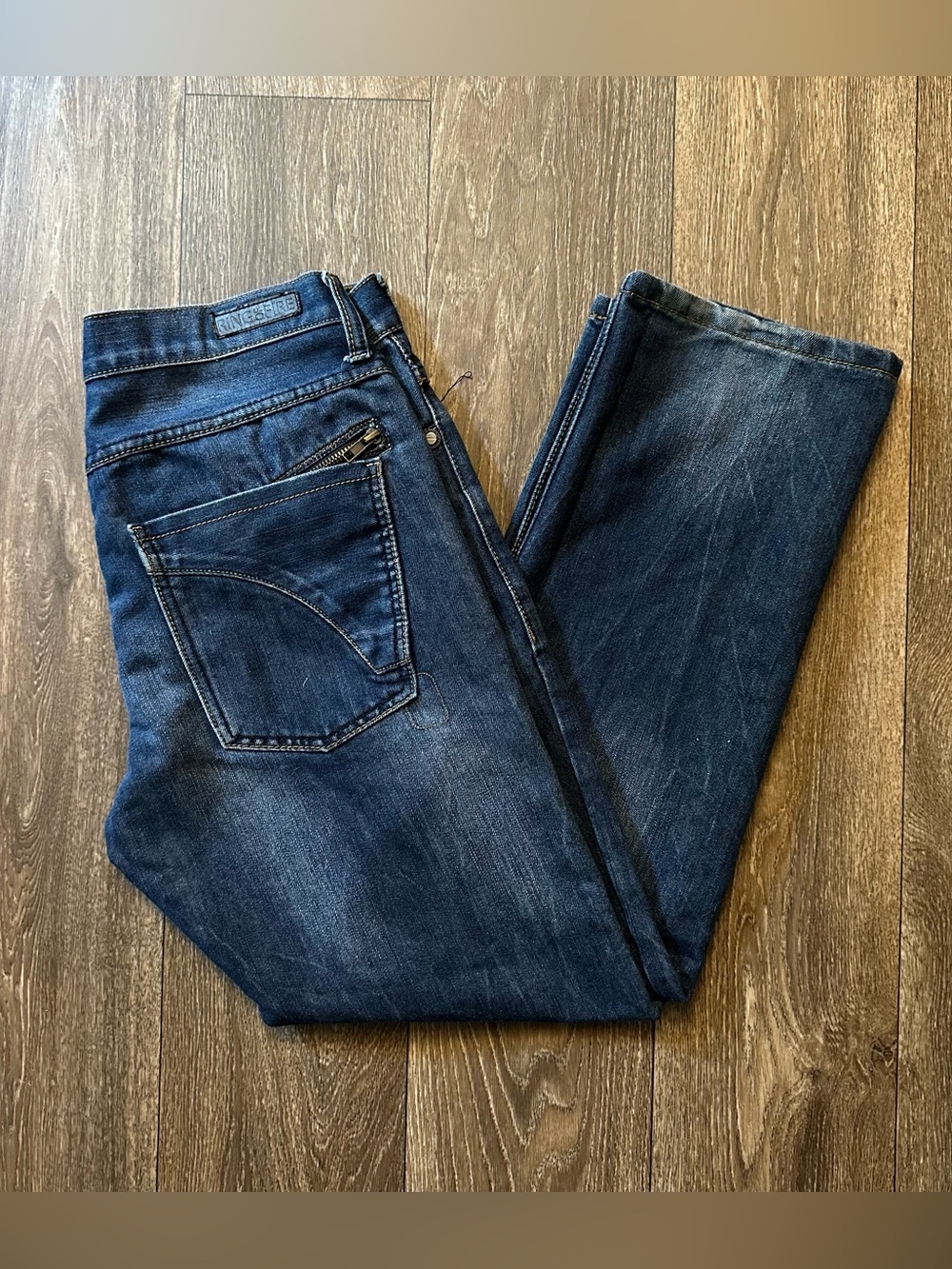 Men’s ring of fire slim straight blue jeans Sz 32x30